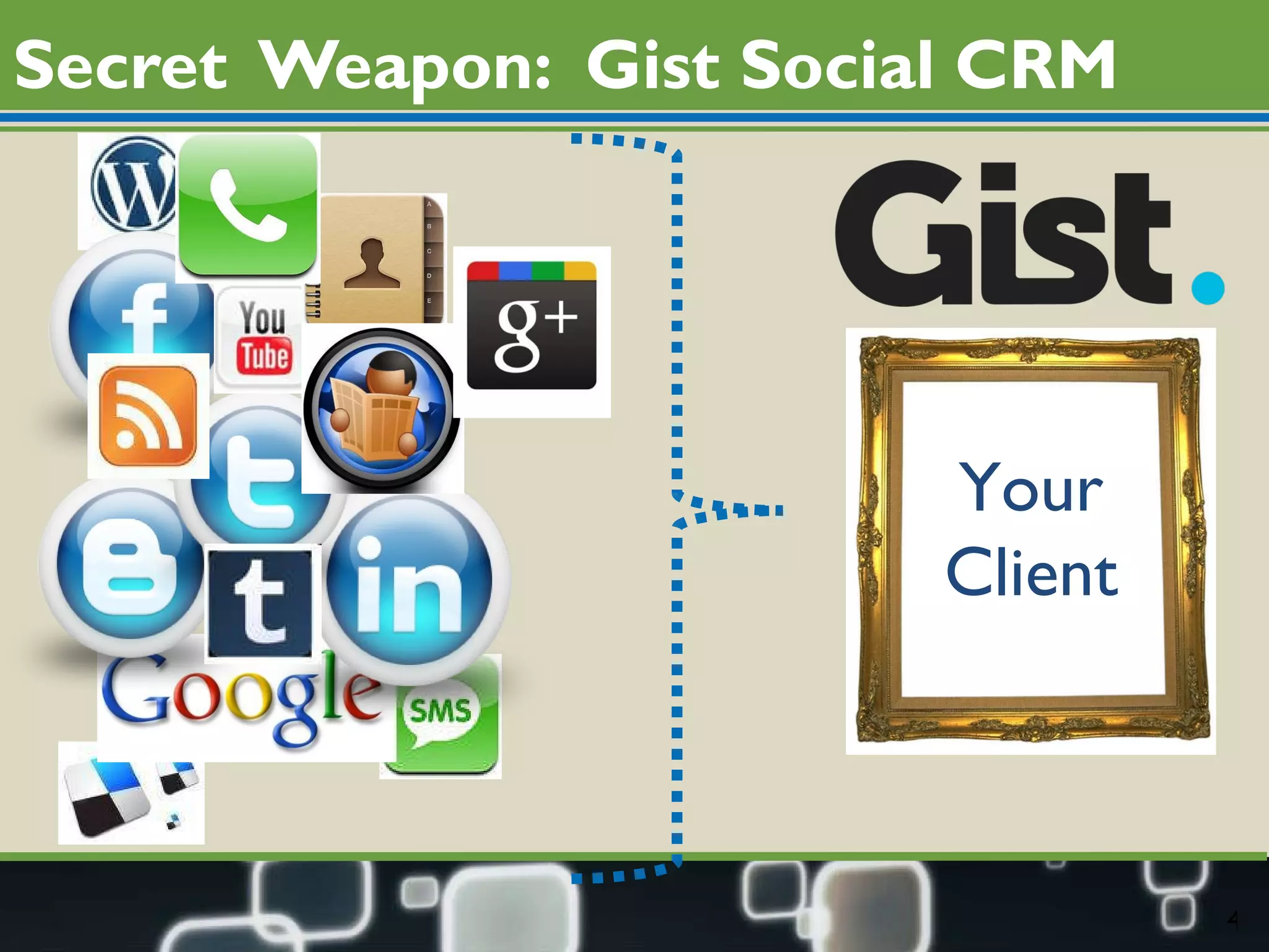 Secret  Weapon:  Gist Social CRM Your Client 