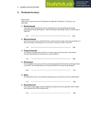 E WORKLOAD INVENTORY 43
E Workload inventory
 