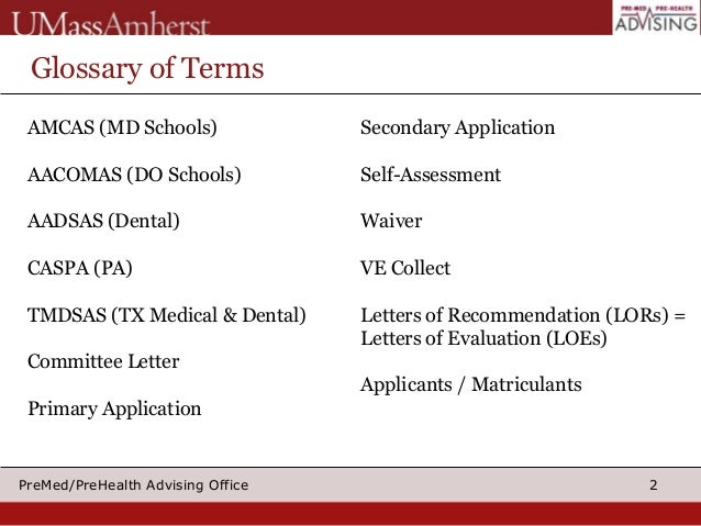 applying to medical school tmdsas letter of recommendation