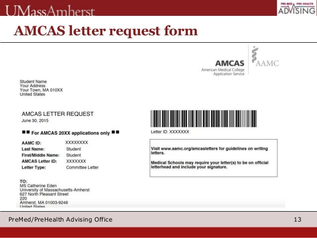 applying to medical school part ii 2016 amcas letter of recommendation