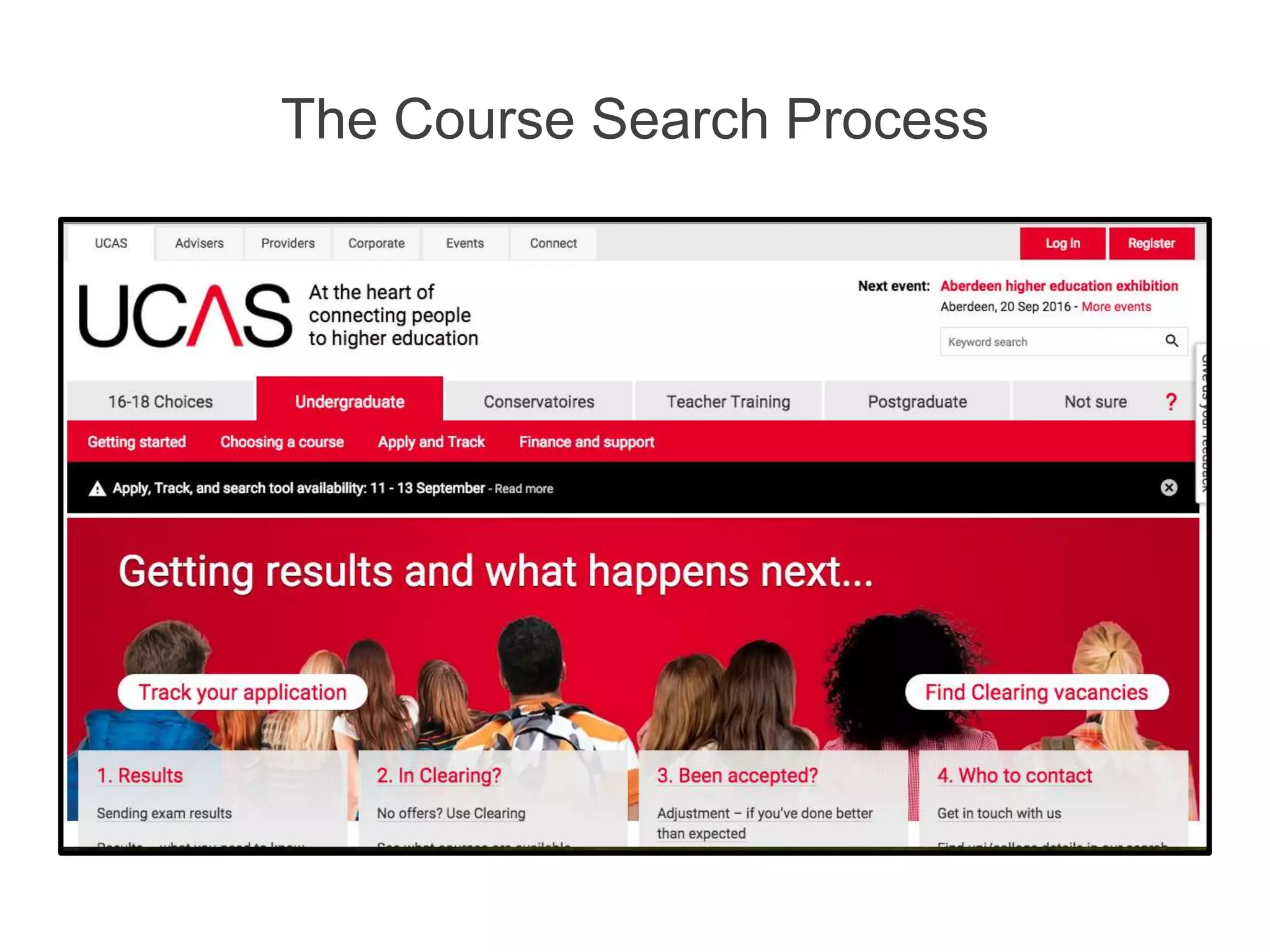 The Course Search Process
 