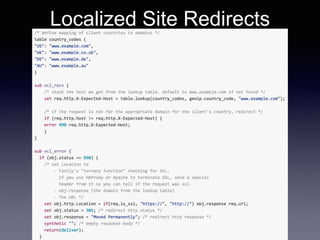 Localized Site Redirects
 