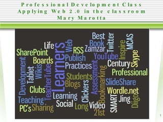 Professional Development Class Applying Web 2.0 in the classroom Mary Marotta 