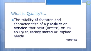 Apply quality control