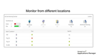 Monitor from different locations
 