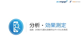 分析・効果測定
追跡、計測から最も効果的なチャネルを発見
 