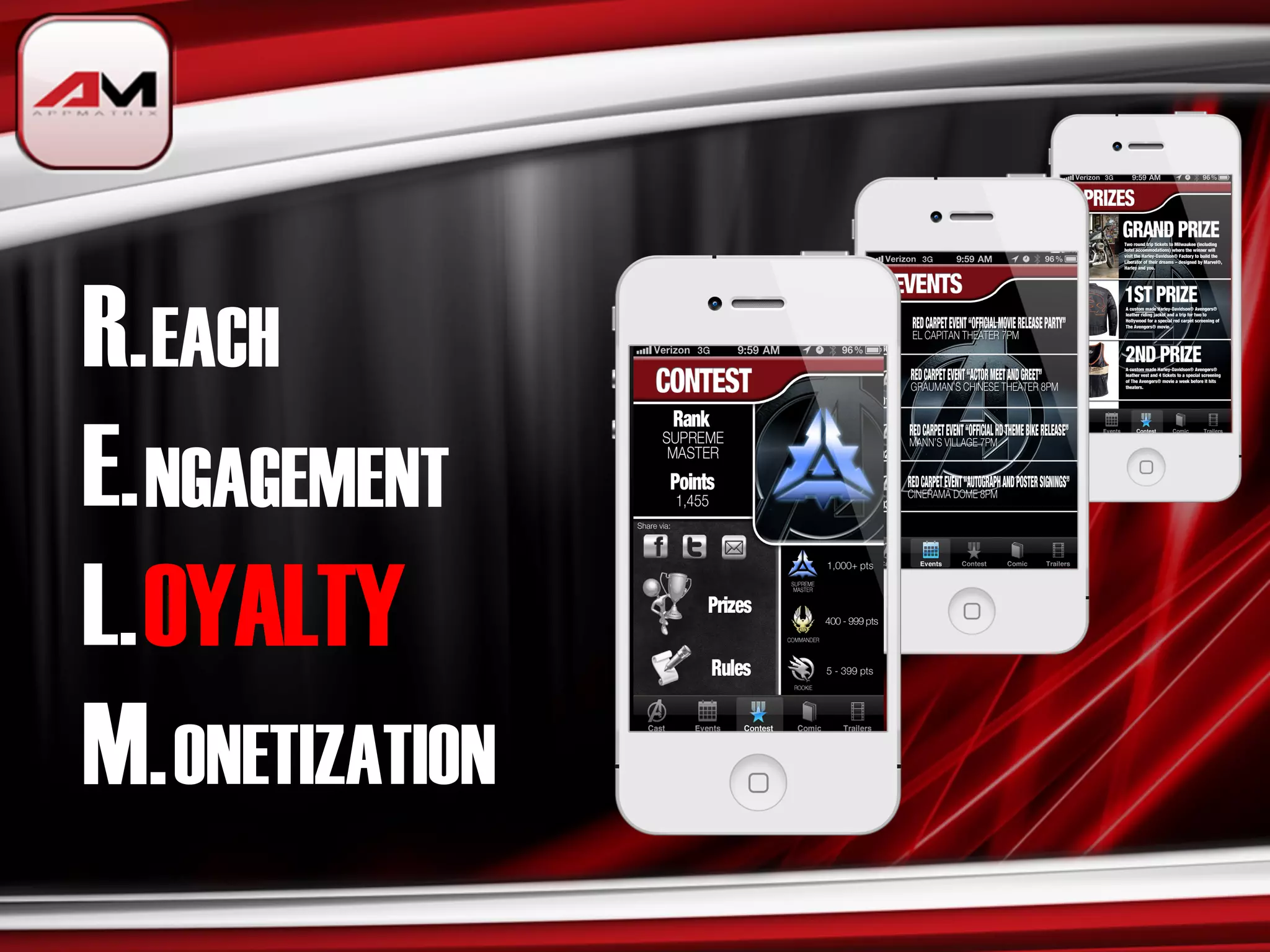 R. EACH
E. NGAGEMENT
L. OYALTY
M. ONETIZATION
 