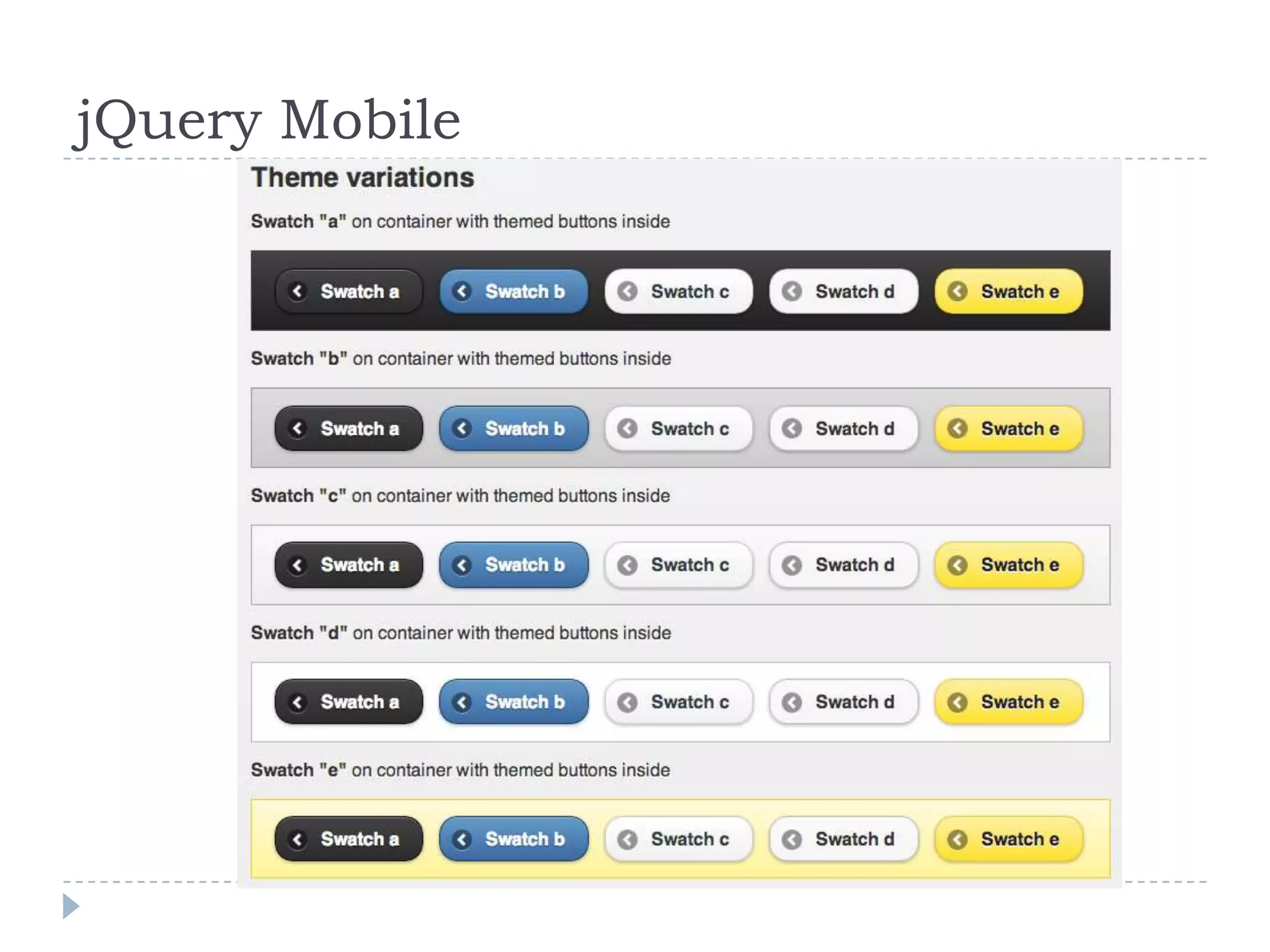 jQuery Mobile
 