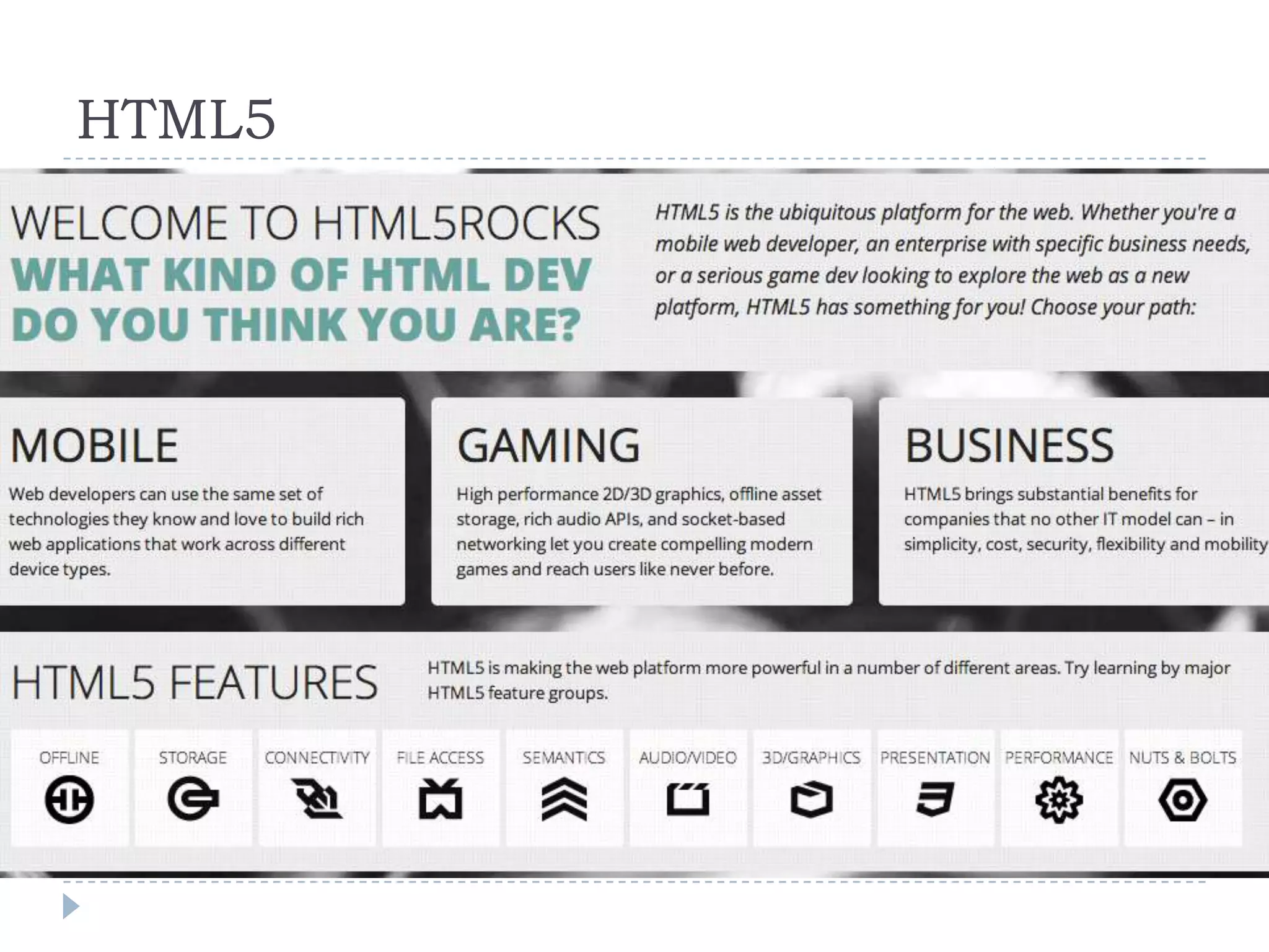 HTML5
 