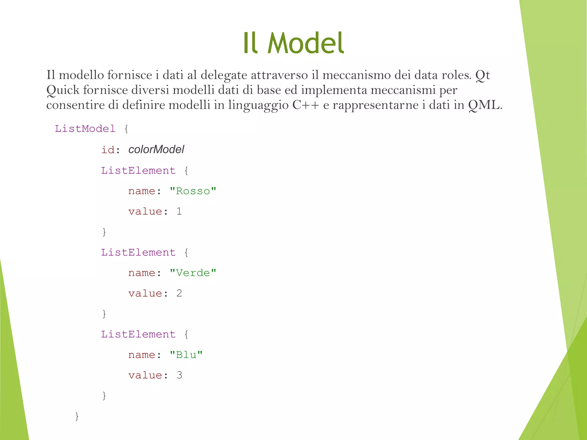 Sviluppo di App con Qt Quick: un esempio di model-view-delegate | PDF