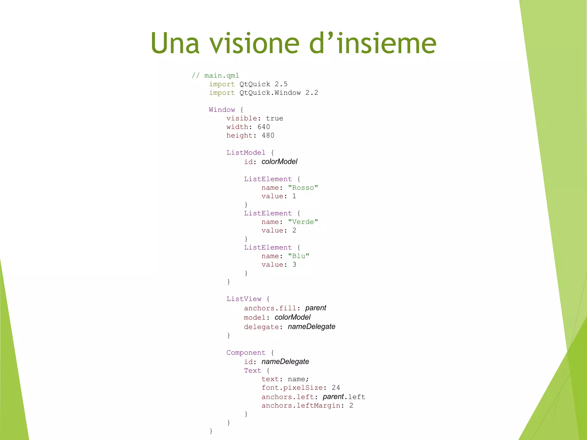 Sviluppo di App con Qt Quick: un esempio di model-view-delegate | PDF