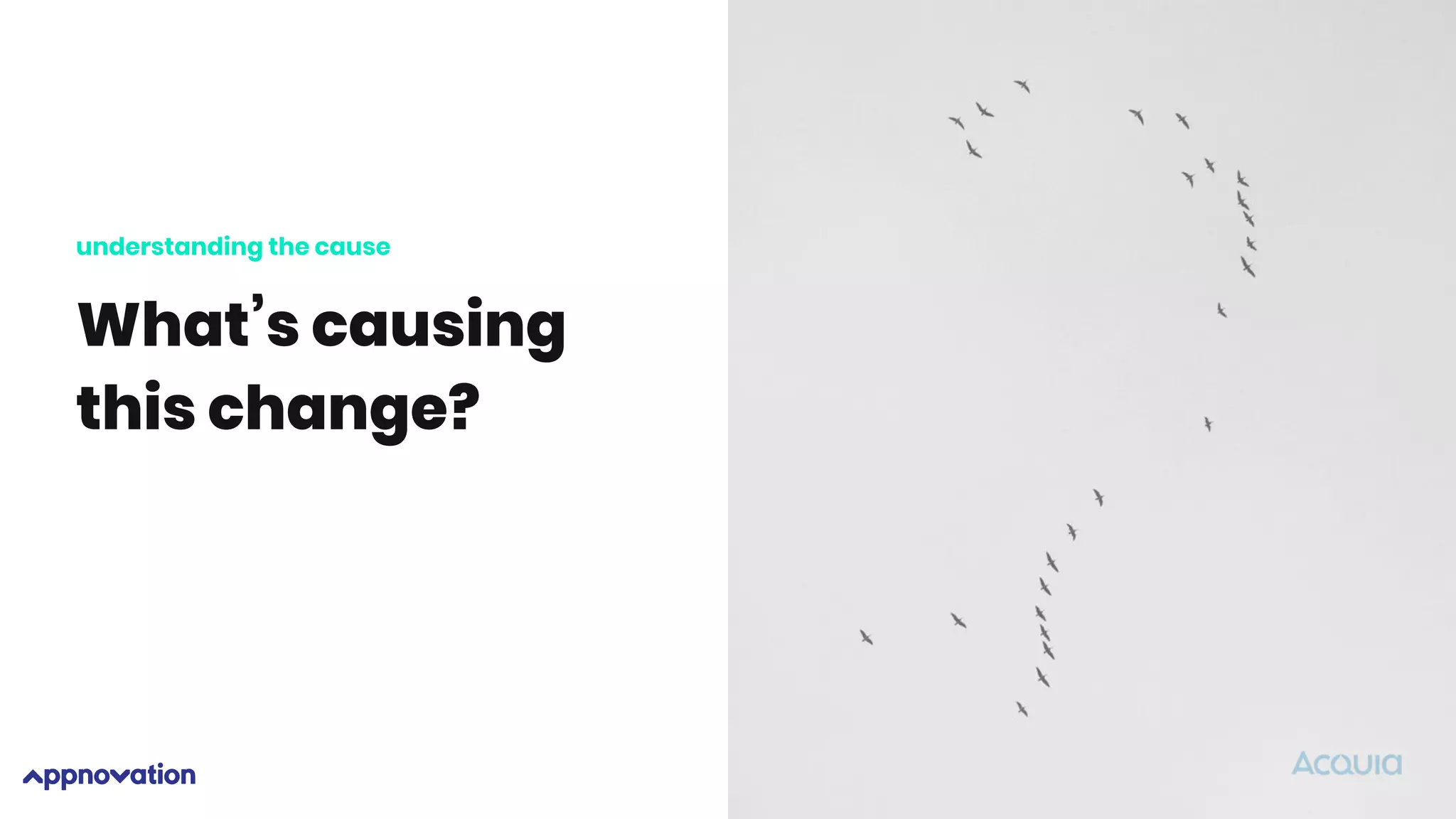 understanding the cause
What’s causing
this change?
 