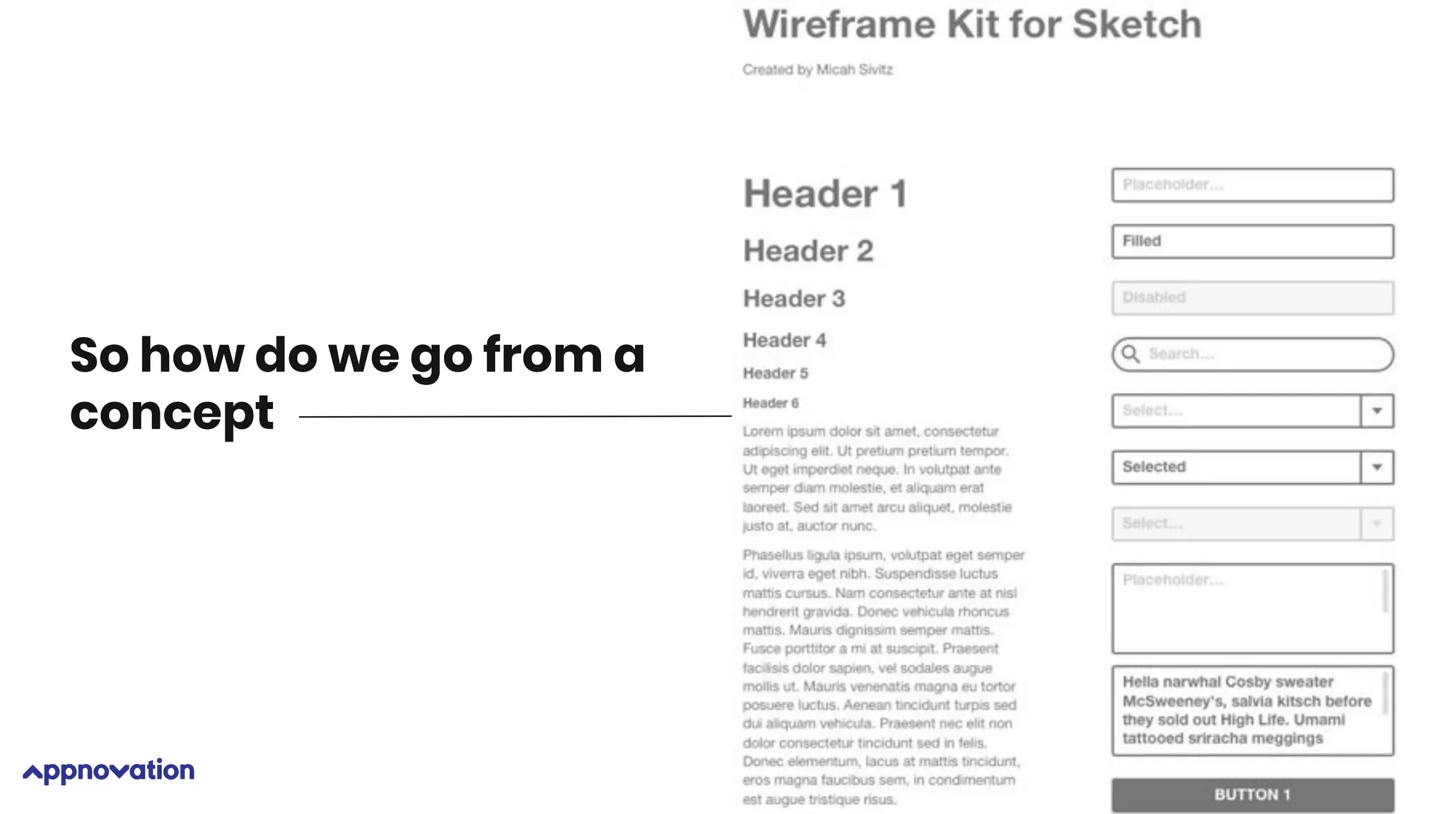 So how do we go from a
concept
 