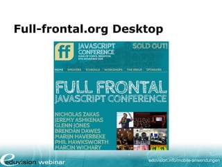 eduvision.de/mobile-anwendungen
Andere Überlegungen:
• Stores
• Revenue Sharing
 