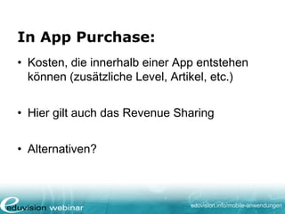 eduvision.de/mobile-anwendungen
Beispiel:
Newsapplikation
• Native App?
• Mobile Webapp?
• Responsive Webdesign?
 