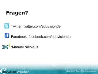 Arjan Burger / Manuel Nicolaus
Vielen Dank für die
Aufmerksamkeit!!!
 