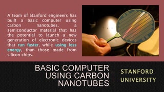 APPLICATION OF CARBON NANOTUBES | PPTX