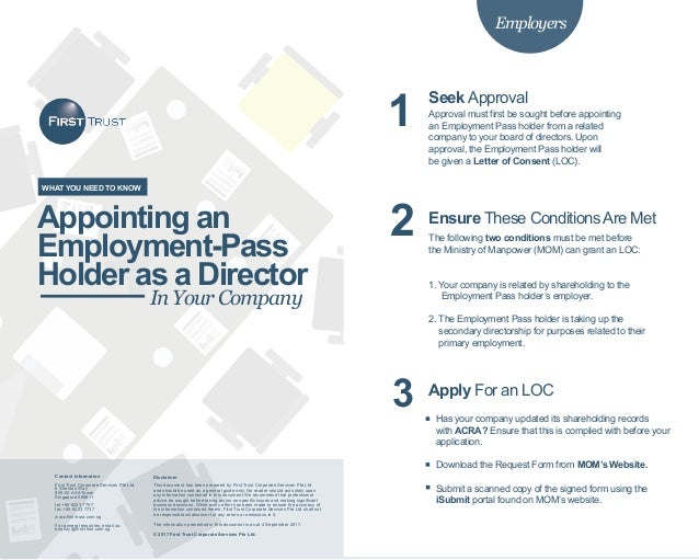 New rules in Singapore for appointing an EP holder as a director