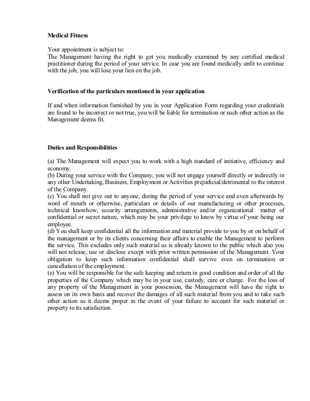 appointment letter subject appointment letter format appointment letter subject appointment letter format