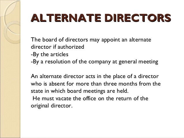 Appointment of directors