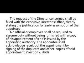 Appointment to Government Service | PPTX