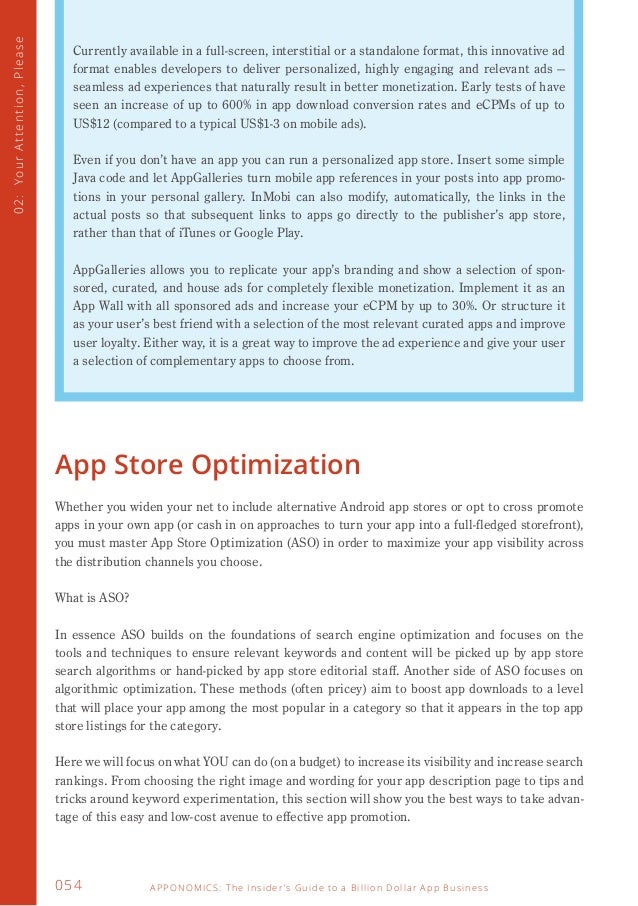 Apponomics The Insider S Guide To A Billion Dollar App Business