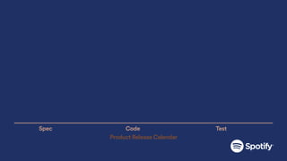 Product Release Calendar
Spec Code Test
 