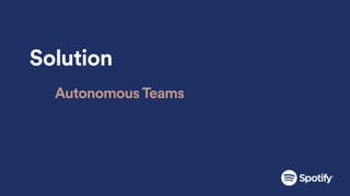 Solution
Autonomous Teams
 