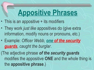 Appositive Infinitive , Gerund , and participal by Mr Zarzoura.ppt