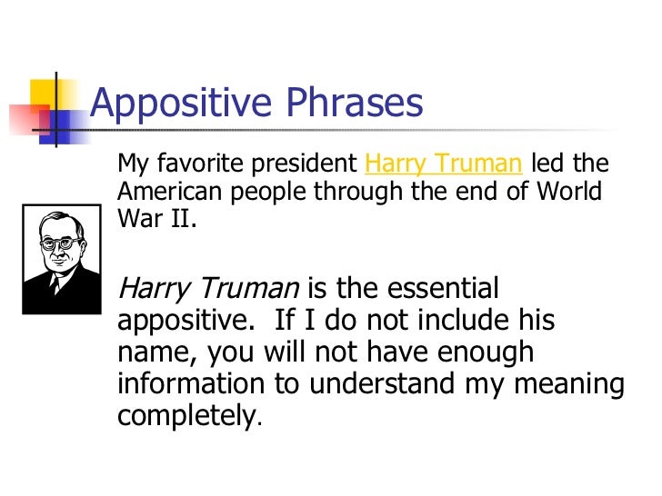 appositive phrases