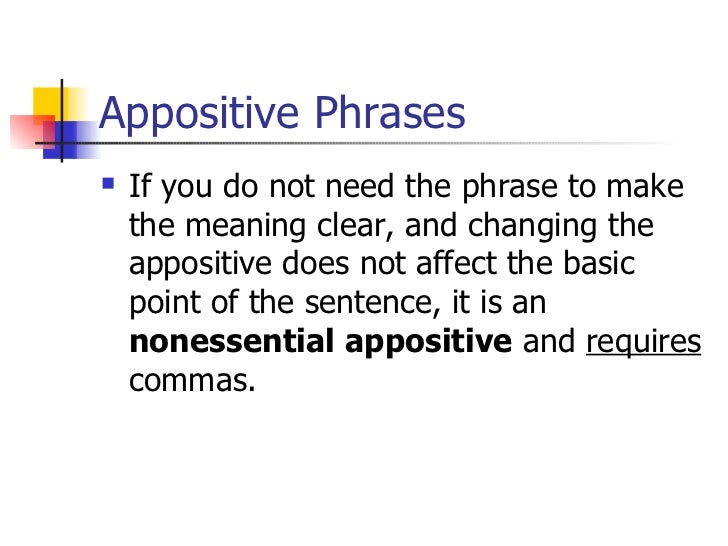 Appositive phrases