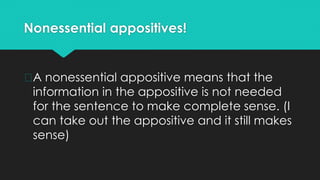 Appositives | PPTX