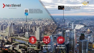 RECEBA ATÉ 3.4% DE TODOS OS
PAGAMENTOS RECEBIDOS ATRAVÉS DA
PLATAFORMA FASTTER® EM MÁQUINAS
DISTRIBUIDAS POR SUA REDE UNILEVEL.
RECEBA ATÉ 1.2% EM COMISSÕES POR TODAS
AS TRANSAÇÕES EFECTUADAS ATRAVÉS DO
CARTÃO SIMPLEX™ DISTRIBUIDOS POR SUA
REDE UNILEVEL.
Até 3.4%
por transação.
Até 5 níveis
de Unilevel.
Até 1.2%
por transação.
Join the Evolution!
 