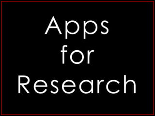 Apps
for
Research

 