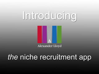 Introducing


the niche recruitment app
 