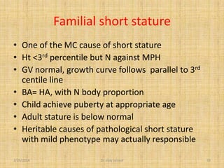 Apprach to short stature when ,what,how | PPTX