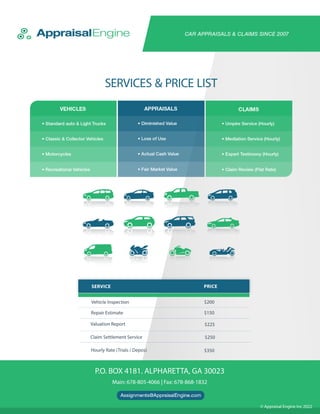 Appraisal Engine Services and Price List.pdf
