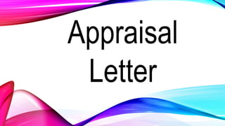 Appraisal
Letter
 
