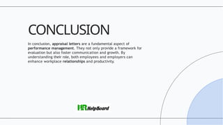Appraisal Letter Format, Appraisal Meaning | PPTX