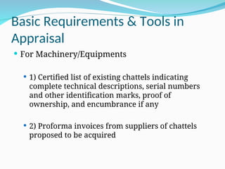 Appraisal of Real Estate & Chattel Property Appraisal | PPT