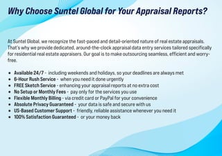 Appraisal Report | Appraisal Data Entry Services | PDF