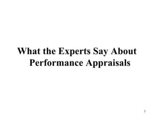 What the Experts Say About Performance Appraisals 