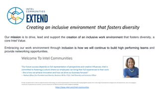 Our mission is to drive, lead and support the creation of an inclusive work environment that fosters diversity, a
core Int...