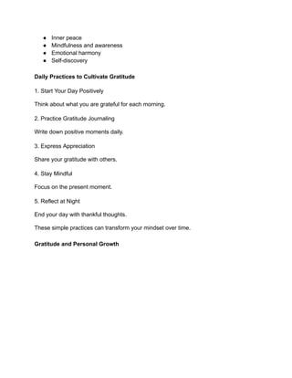 Appreciation of Gratitude_ A Path to Positivity, Emotional Strength ...