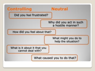 Controlling                      Neutral
   Did you feel frustrated?

                                Why did you act in s...