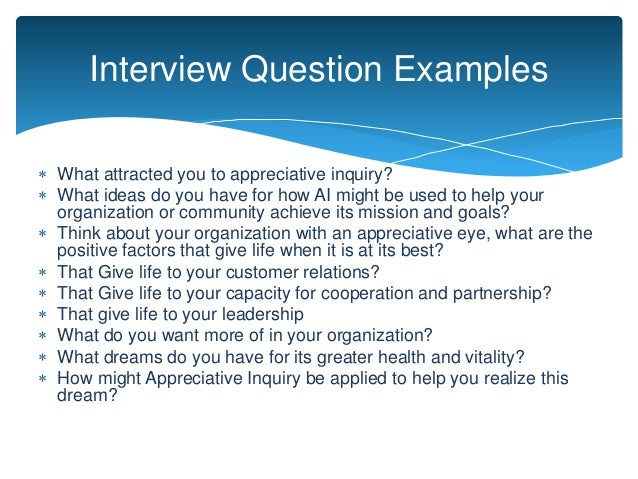 appreciative inquiry interview