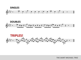 THE SAINT MICHAEL TRIO
SINGLES
DOUBLES
TRIPLES!
 