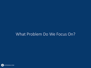 APPRENDA.COM
What Problem Do We Focus On?
 