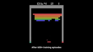 After 600+ training episodes
 