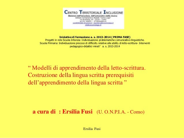 Apprendimento Letto Scrittura Fusi